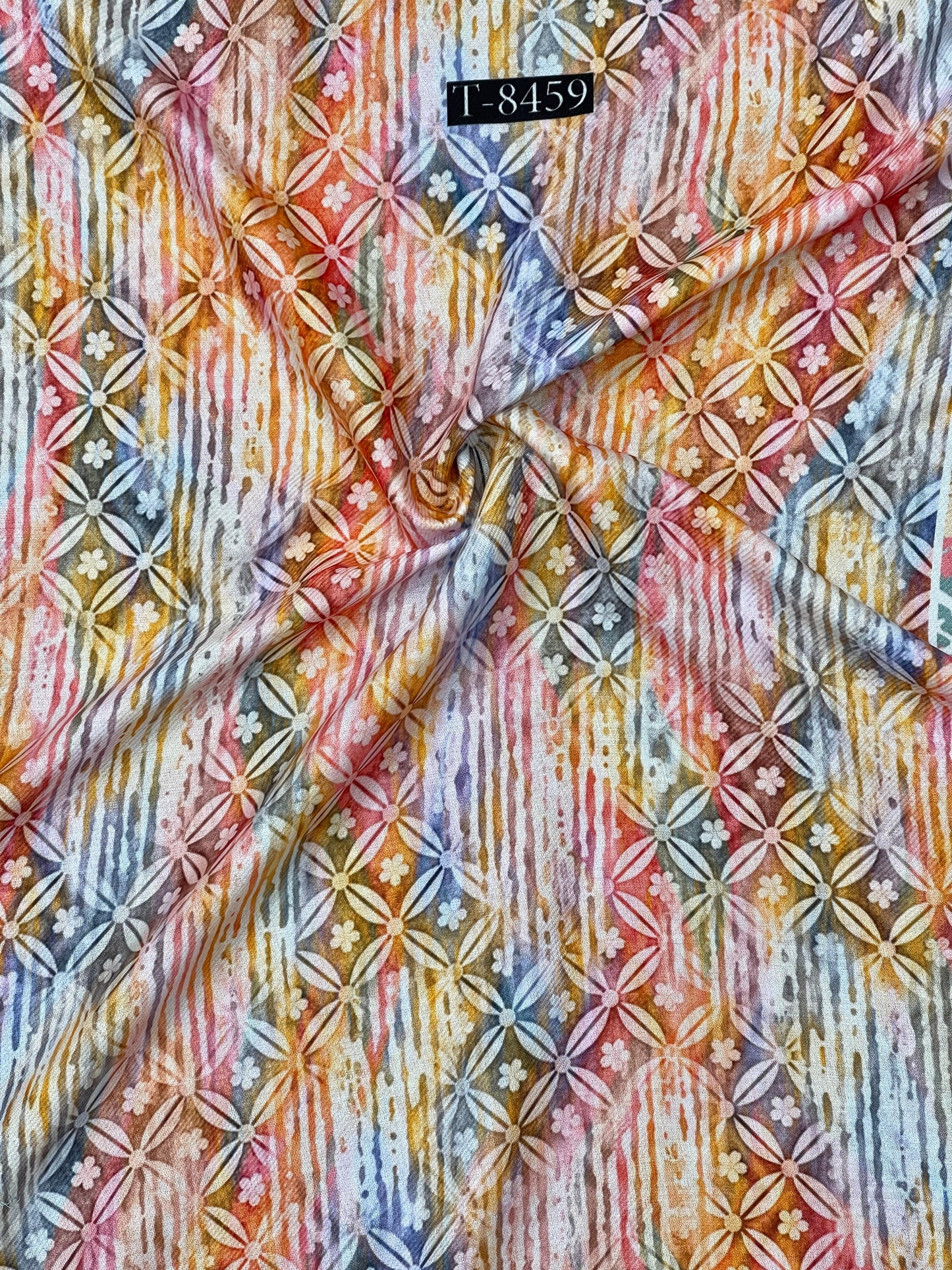 Beautiful Pashmina Abstract Print Fabric
