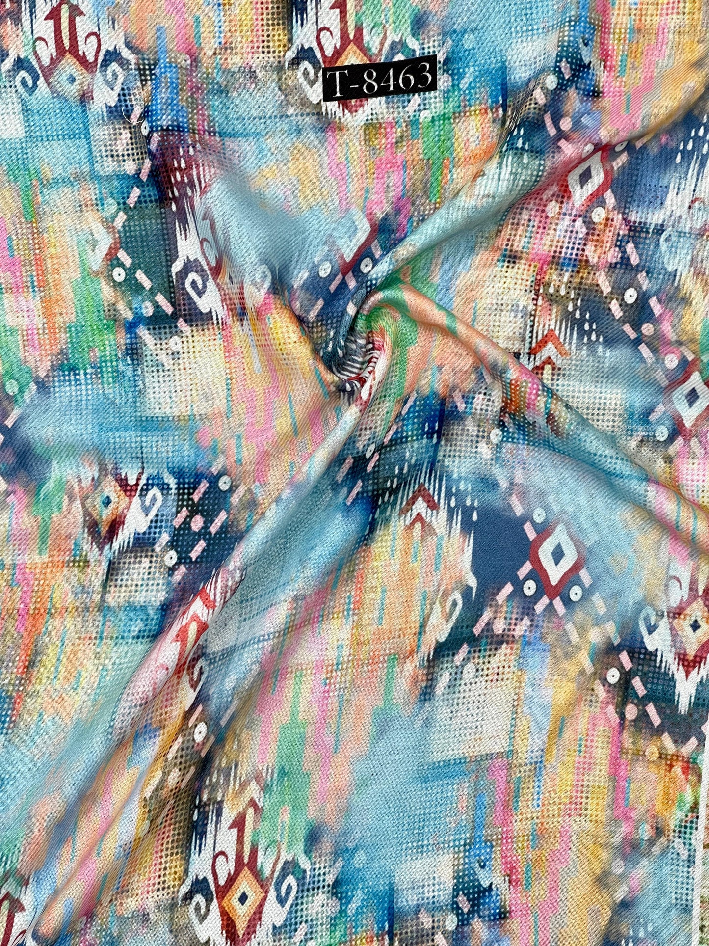 Beautiful Pashmina Abstract Print Fabric