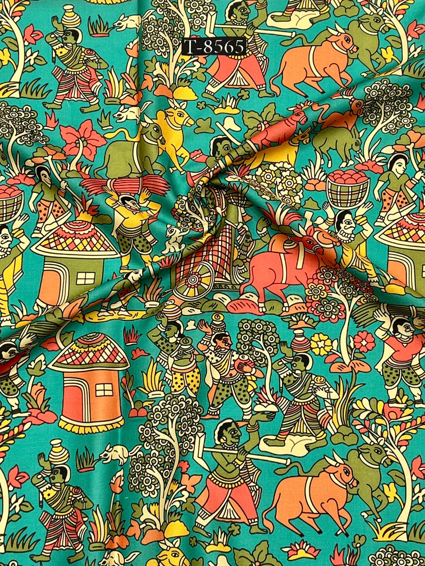 TRADITONAL PICHWAI STYLE PRINTS ON SWISS COTTON