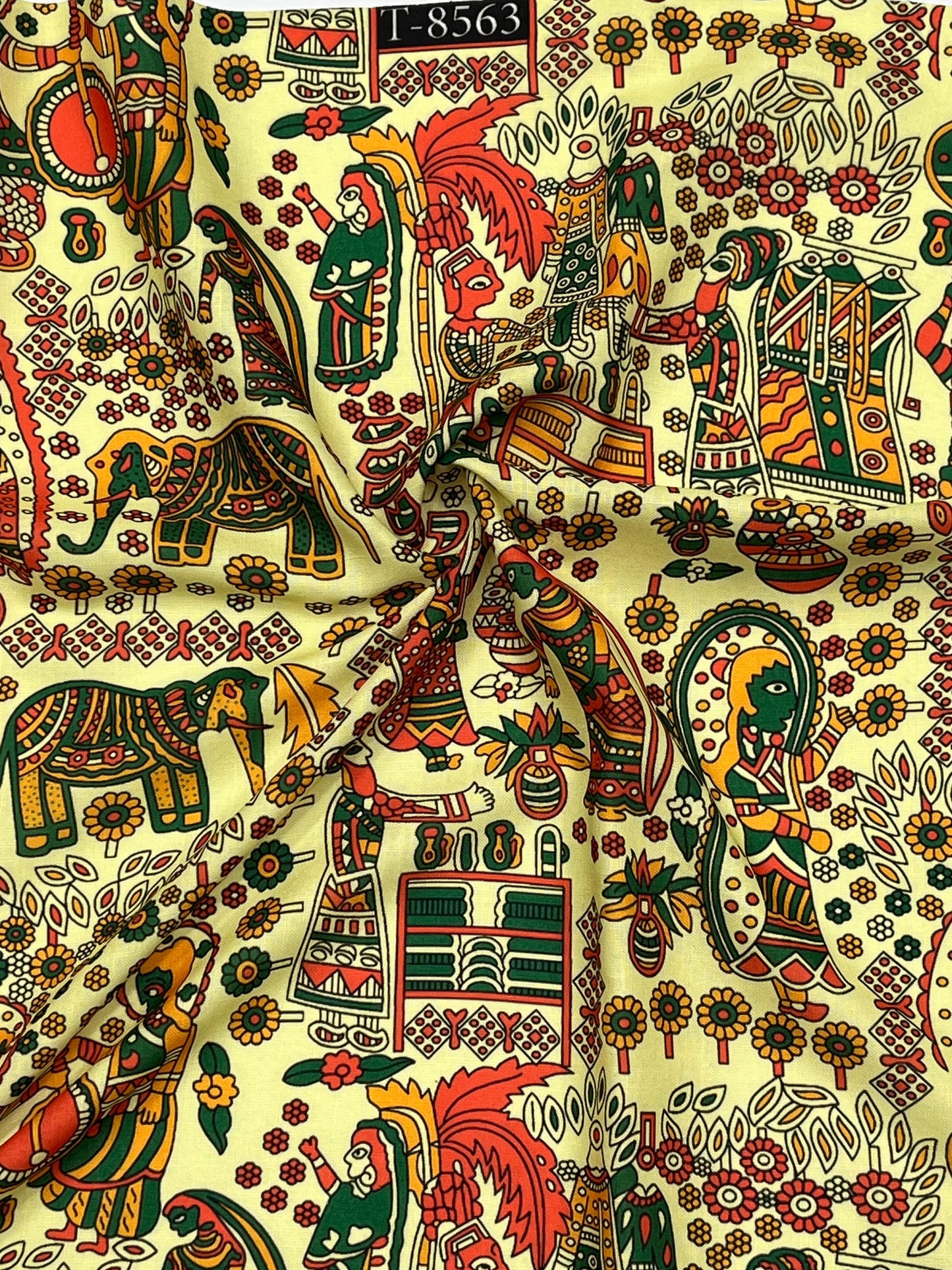 TRADITONAL PICHWAI STYLE PRINTS ON SWISS COTTON