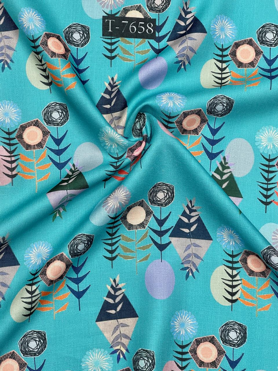 Flower Print in Swiss Linen