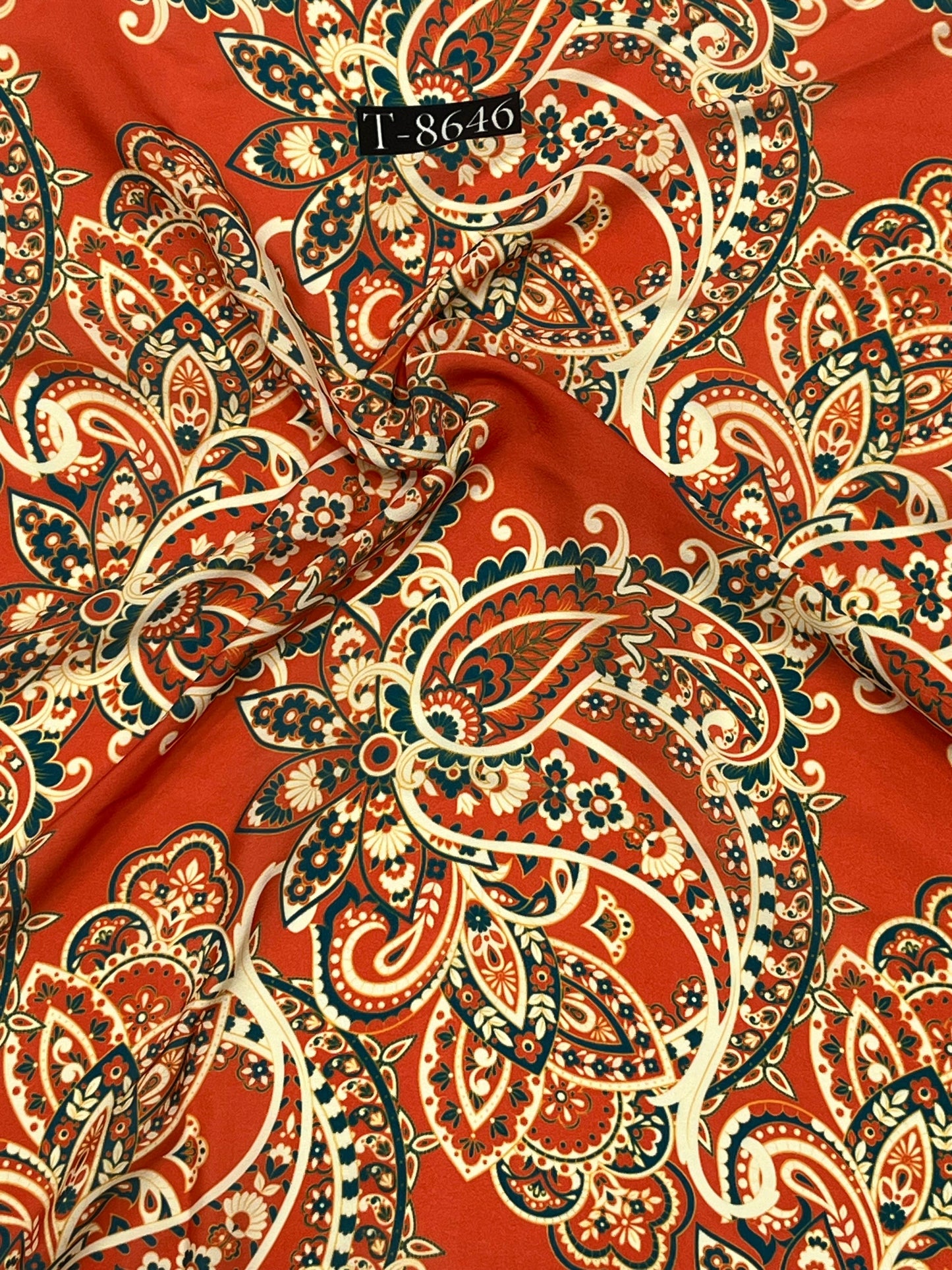 Beautiful Paisley Print Crepe