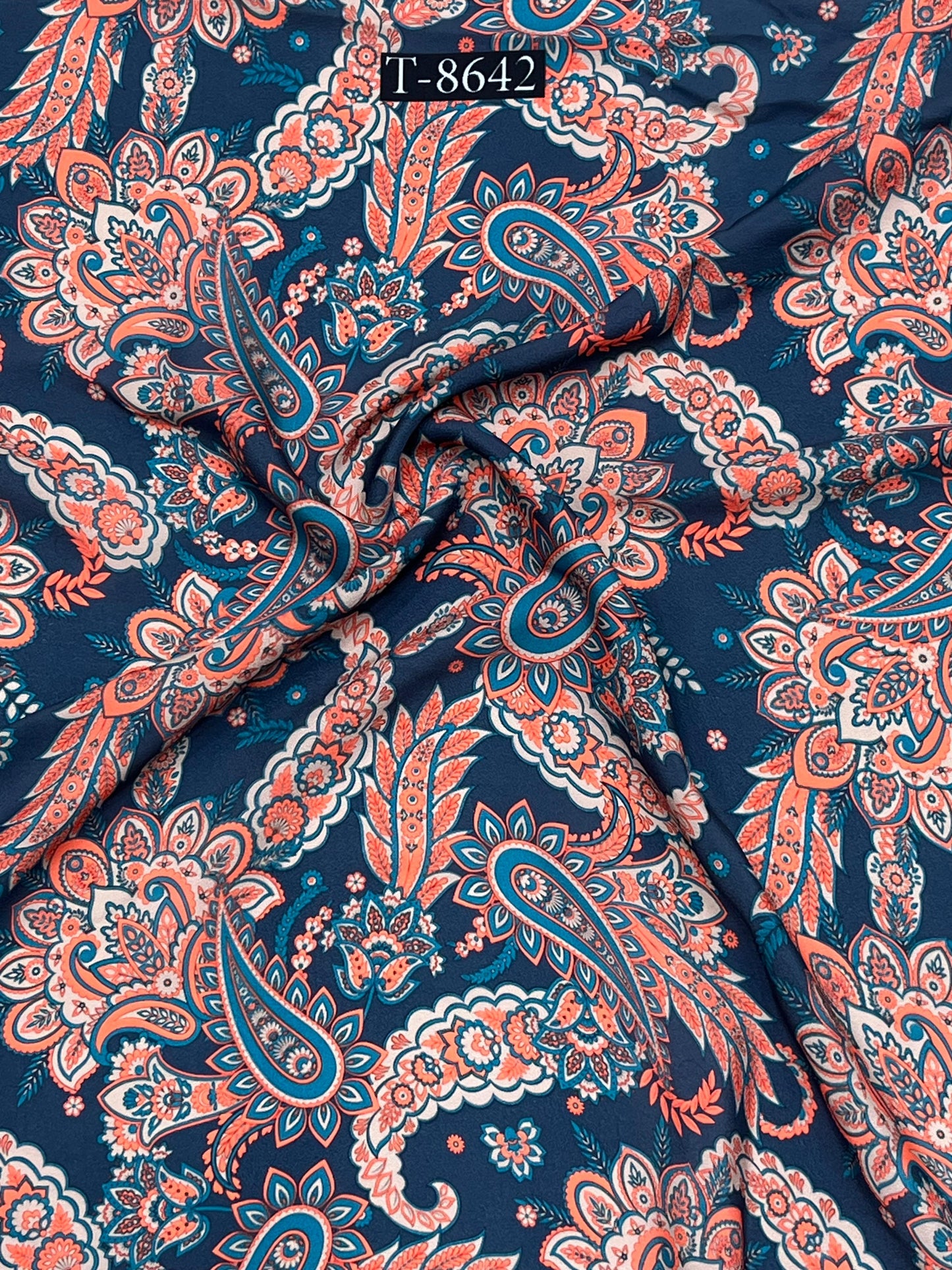 Beautiful Paisley Print Crepe