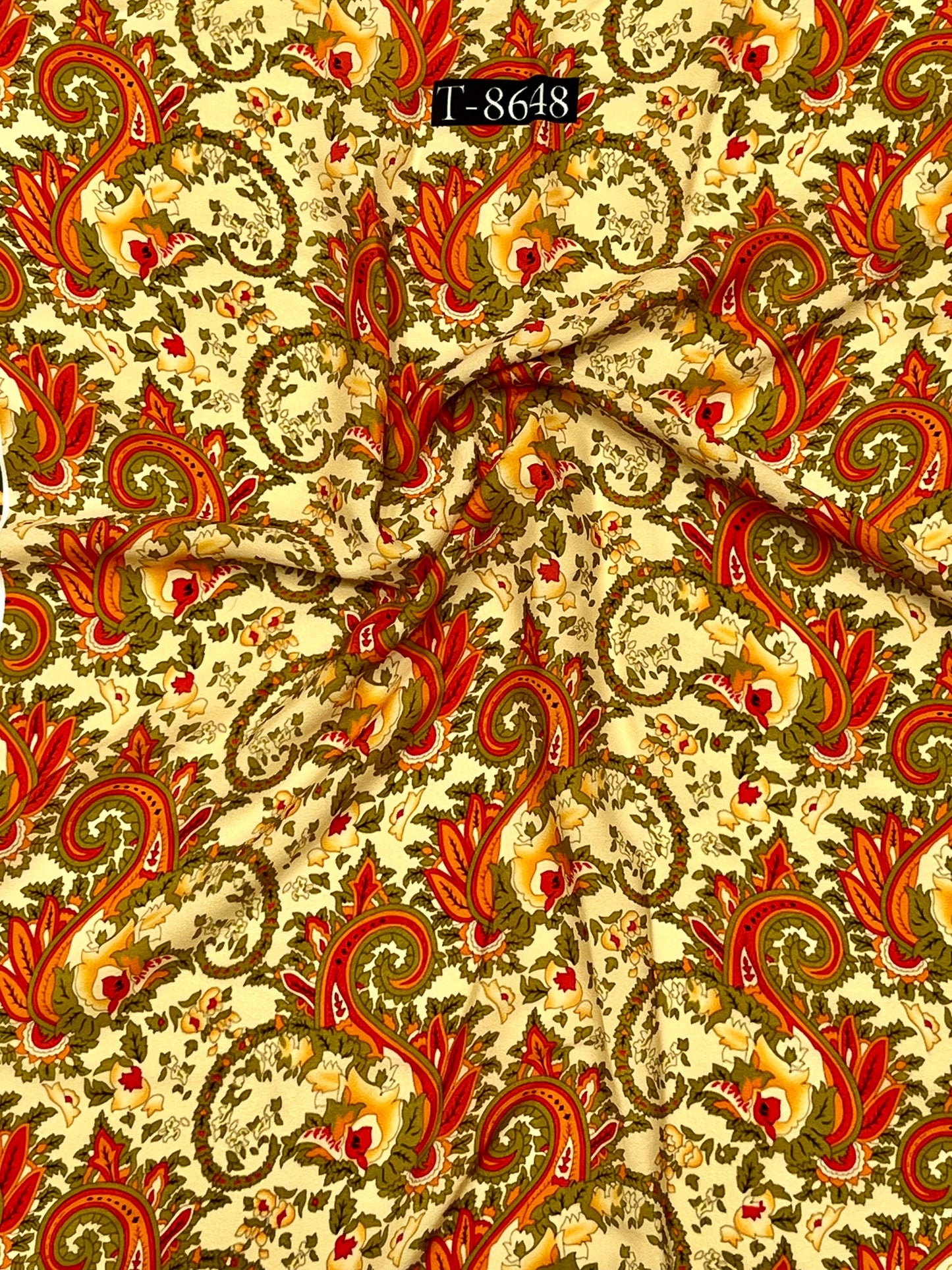 Beautiful Paisley Print Crepe