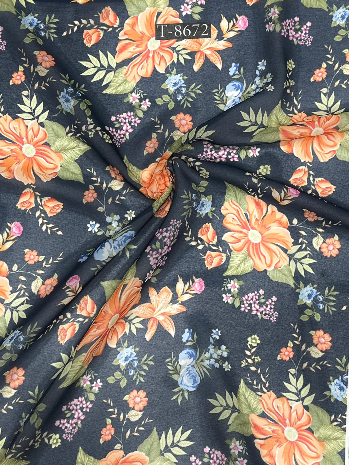 Beautiful Floral Print On Georgette