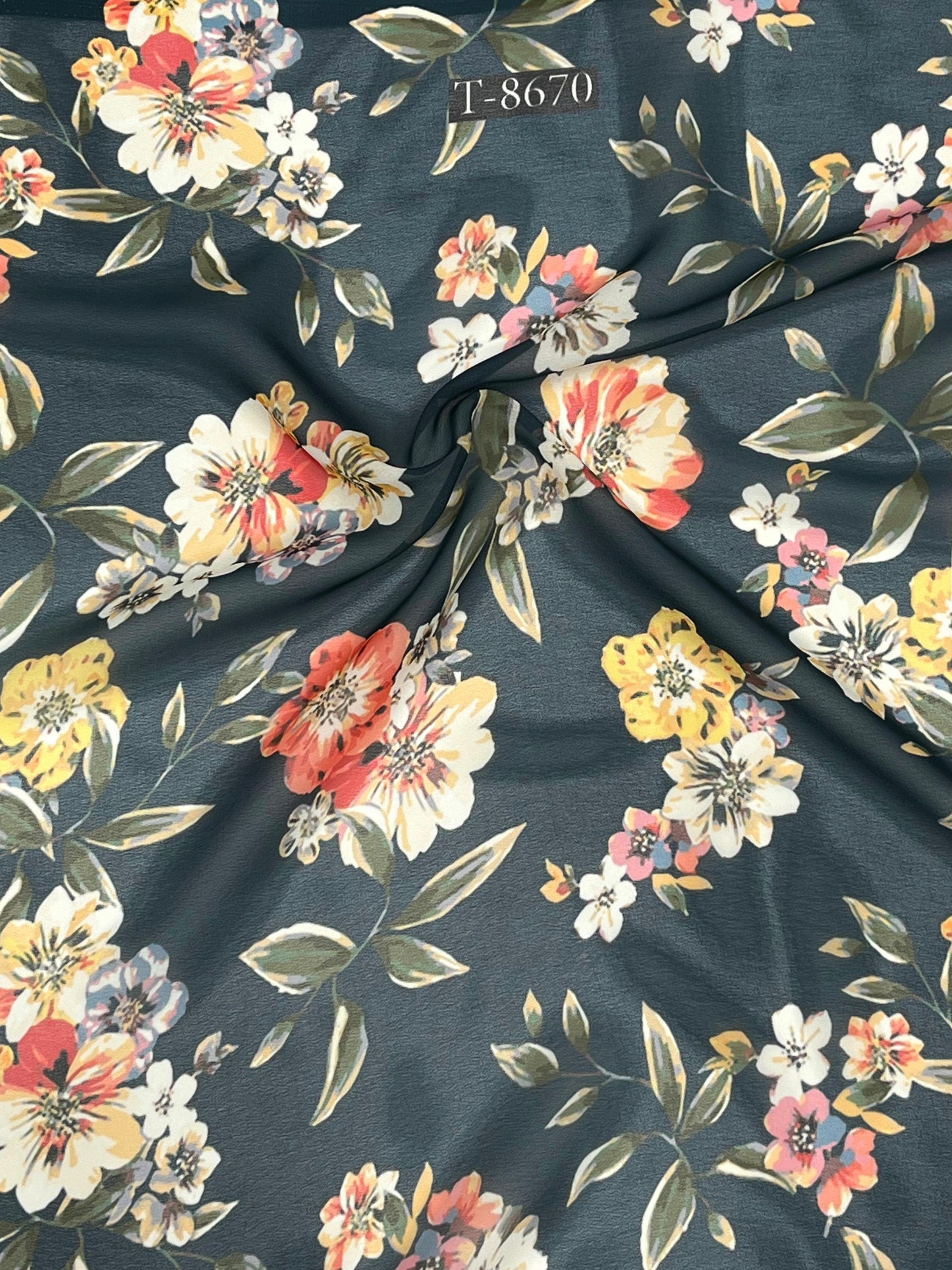 Beautiful Floral Print On Georgette