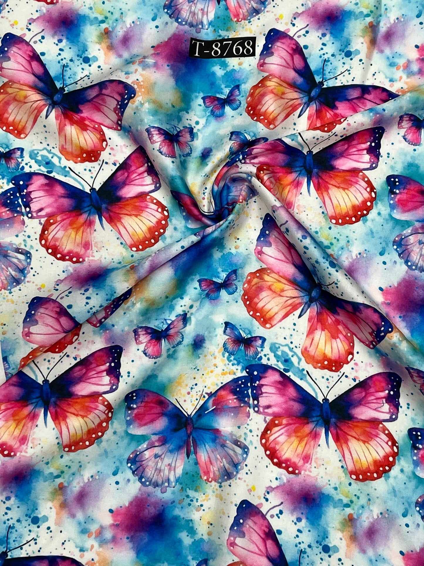 Beautiful Butterfly Prints on Modal Satin