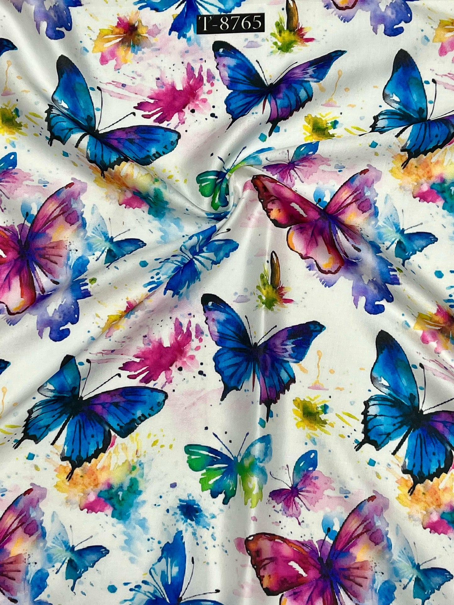 Beautiful Butterfly Prints on Modal Satin