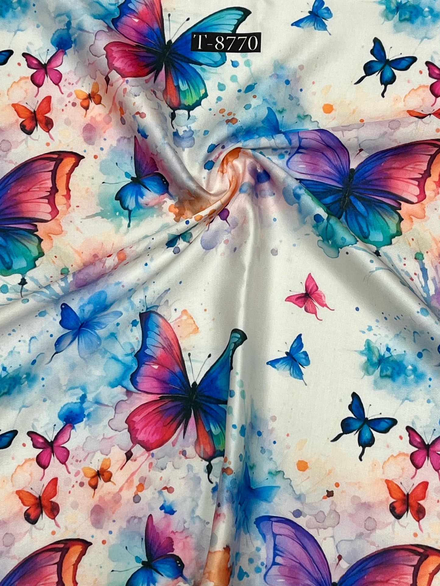 Beautiful Butterfly Prints on Modal Satin