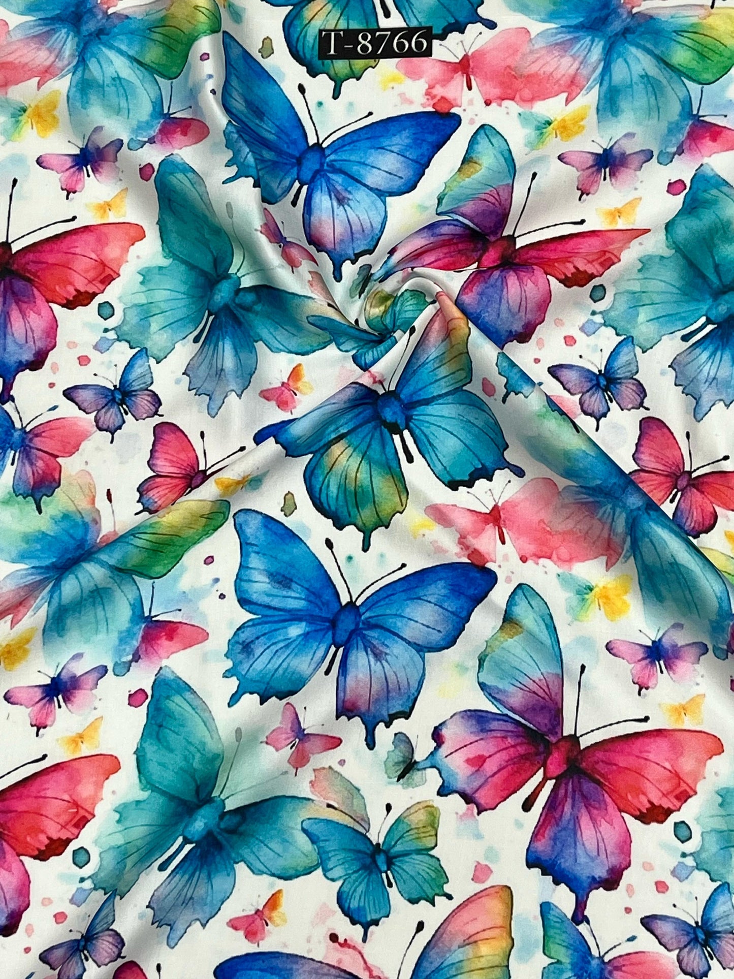 Beautiful Butterfly Prints on Modal Satin