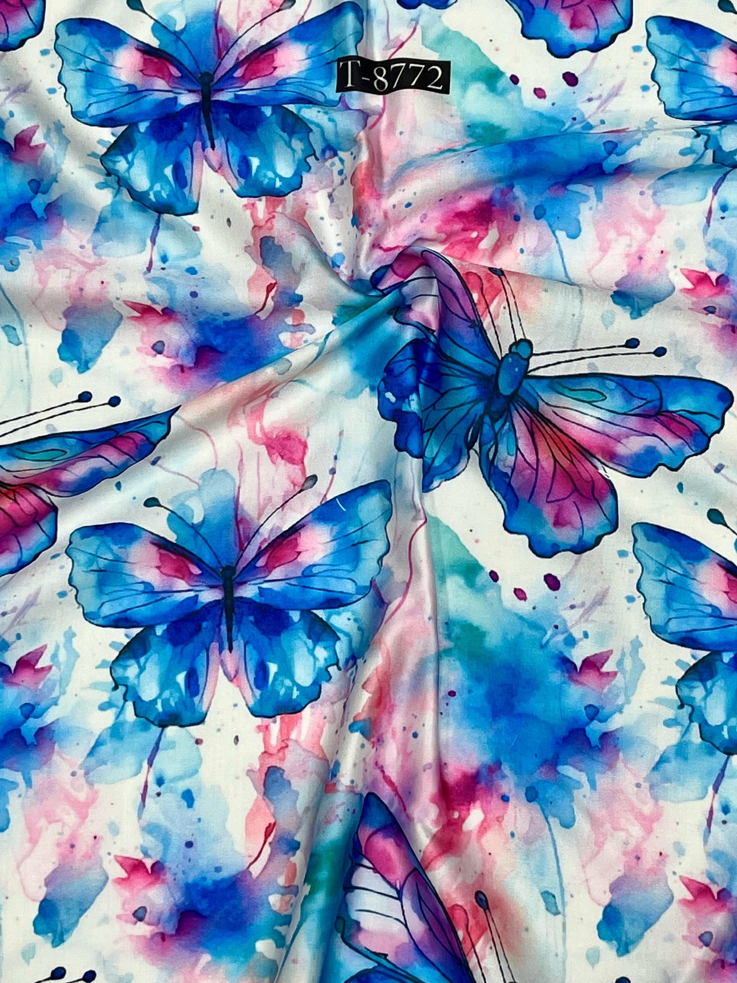 Beautiful Butterfly Prints on Modal Satin