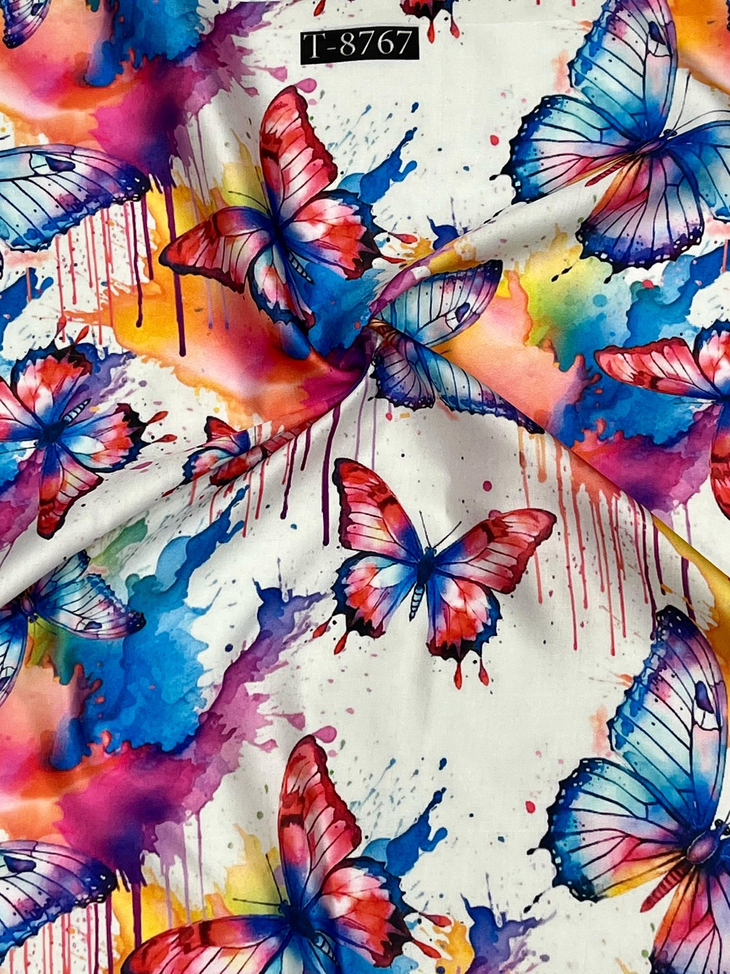 Beautiful Butterfly Prints on Modal Satin