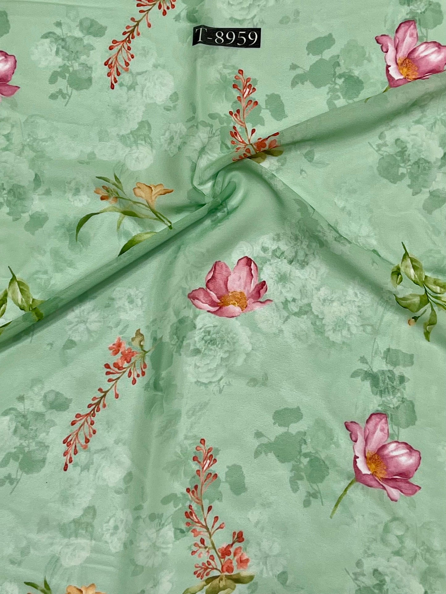 Beautiful Floral Print On Georgette