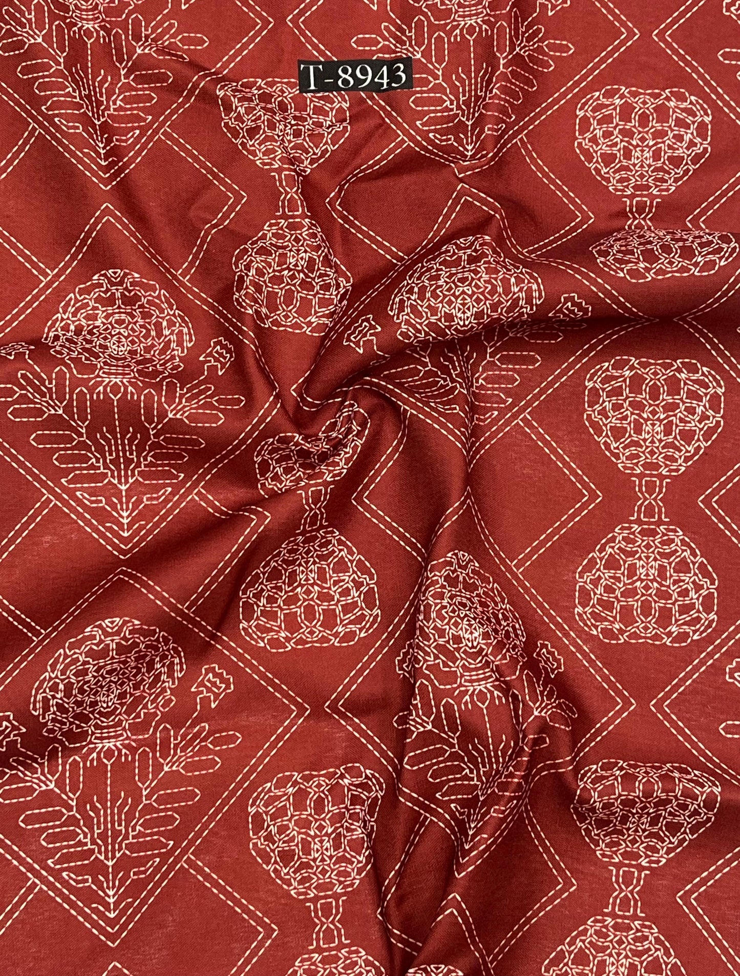 ABSTRACT PRINT ON SWISS COTTON