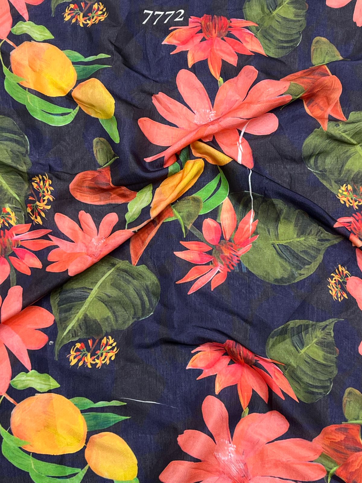 Floral Prints On Pure Viscose Muslin