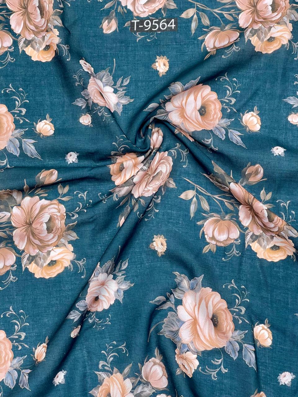 summer floral print on cotton