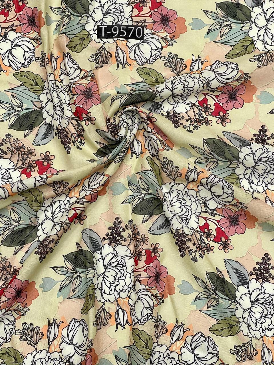 summer floral print on cotton