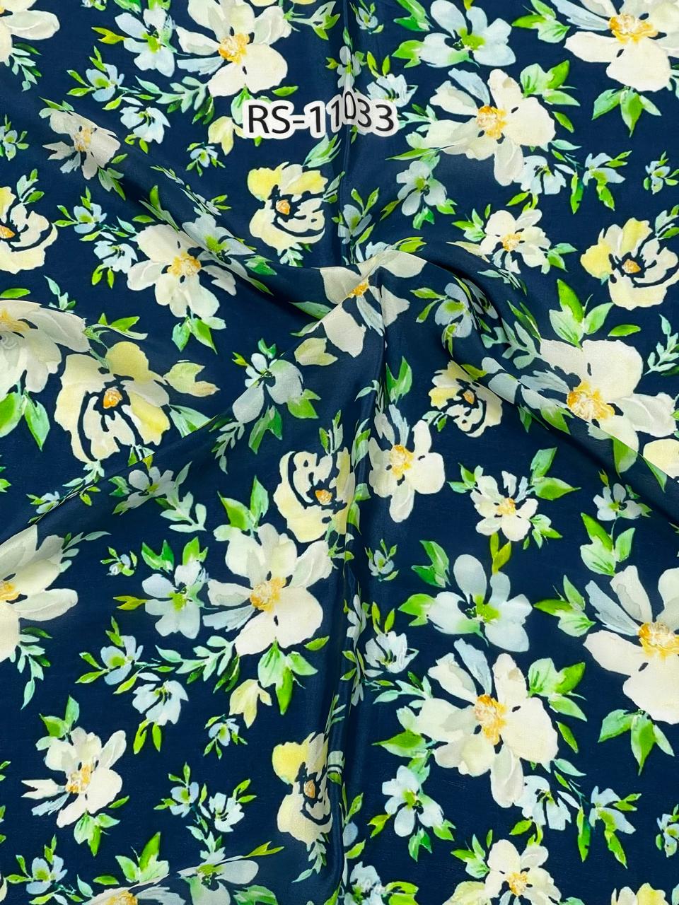 Mixed Floral Prints On Pure Natural Crepe