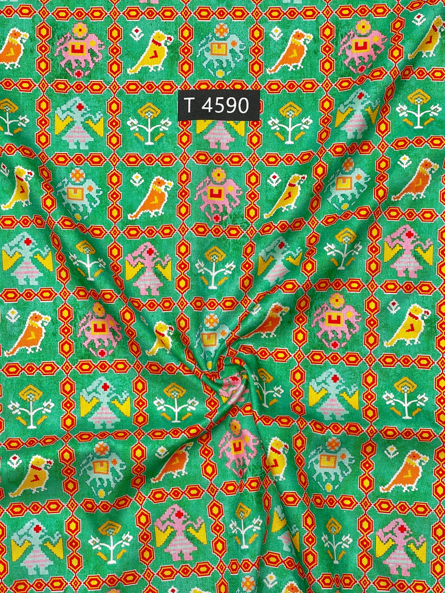 KALAMKARI PRINTS ON TUSSAR SILK