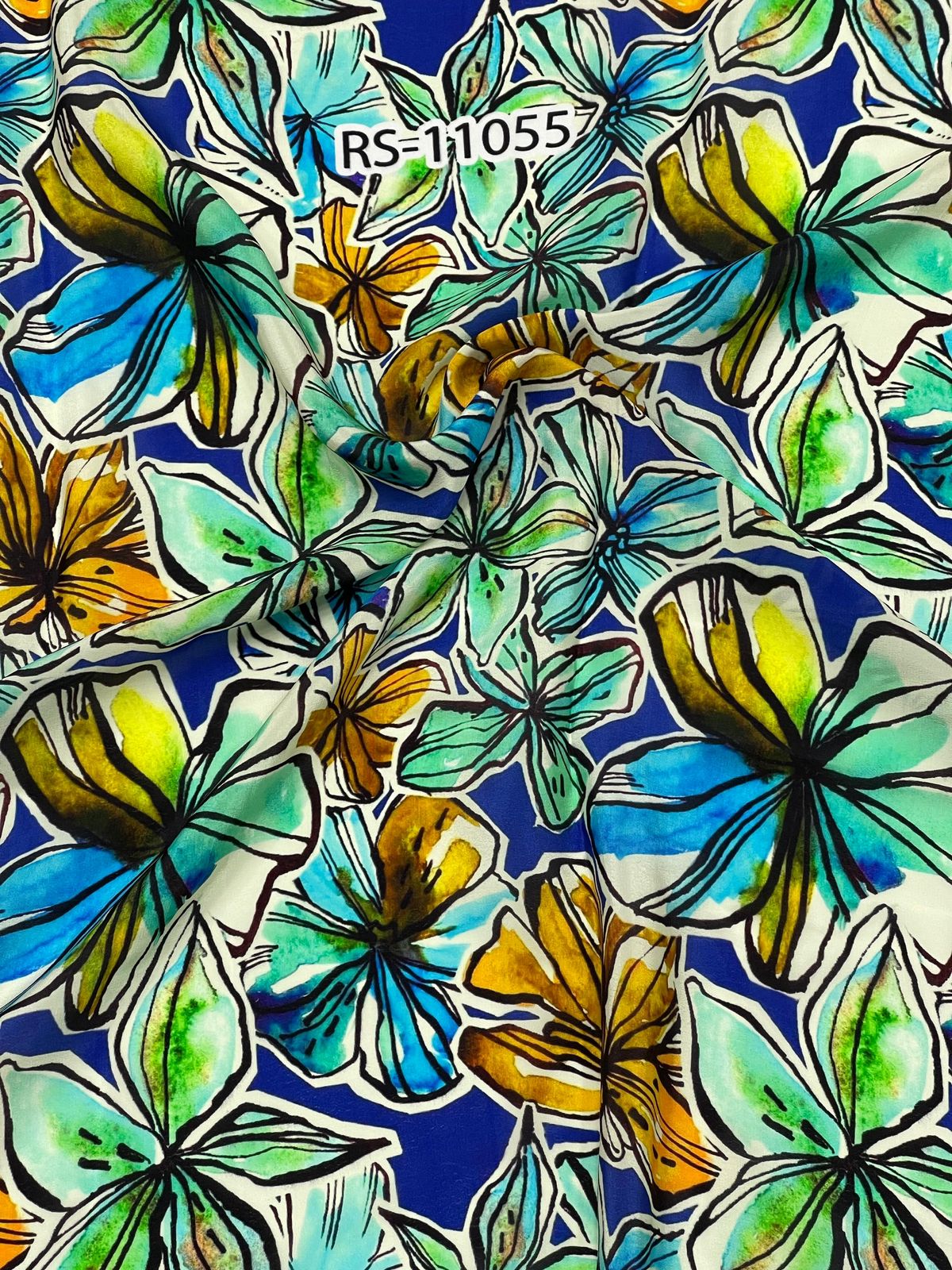 FLORAL PRINTS ON PURE NATURAL CREPE