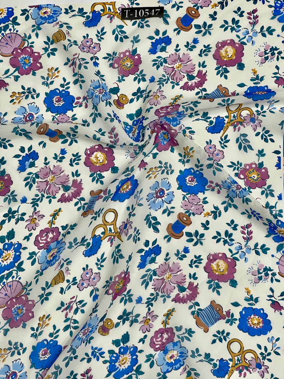 ATTRACTIVE FLORAL PRINT ON GEORGETTE