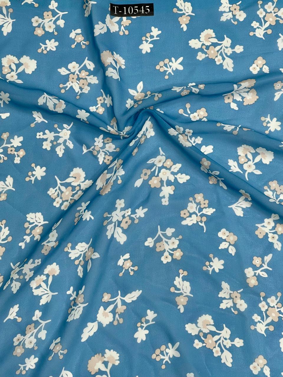 ATTRACTIVE FLORAL PRINT ON GEORGETTE
