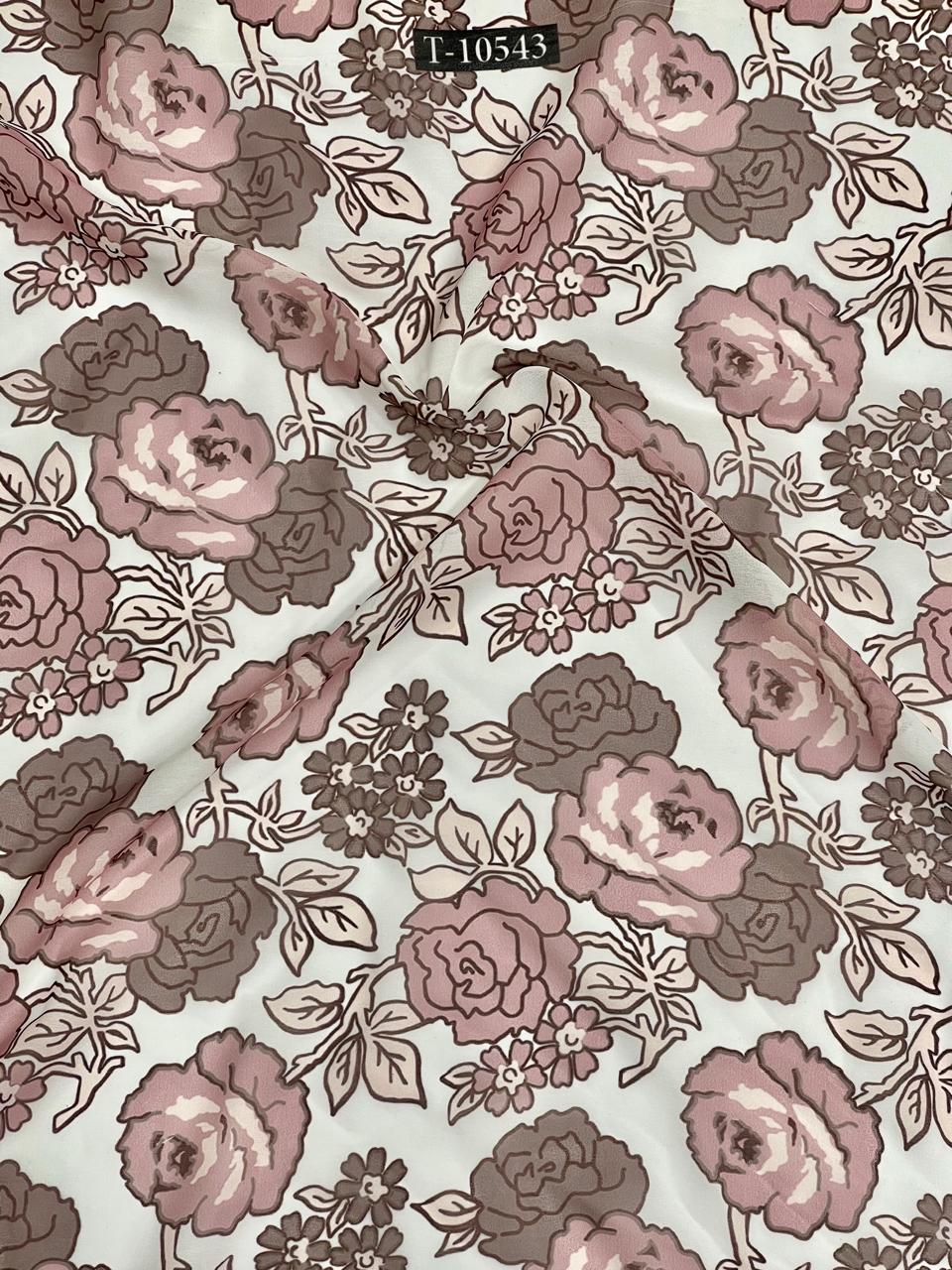ATTRACTIVE FLORAL PRINT ON GEORGETTE