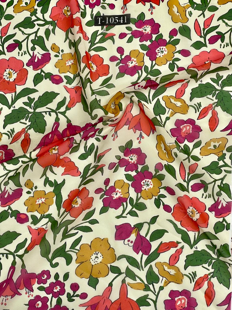 ATTRACTIVE FLORAL PRINT ON GEORGETTE