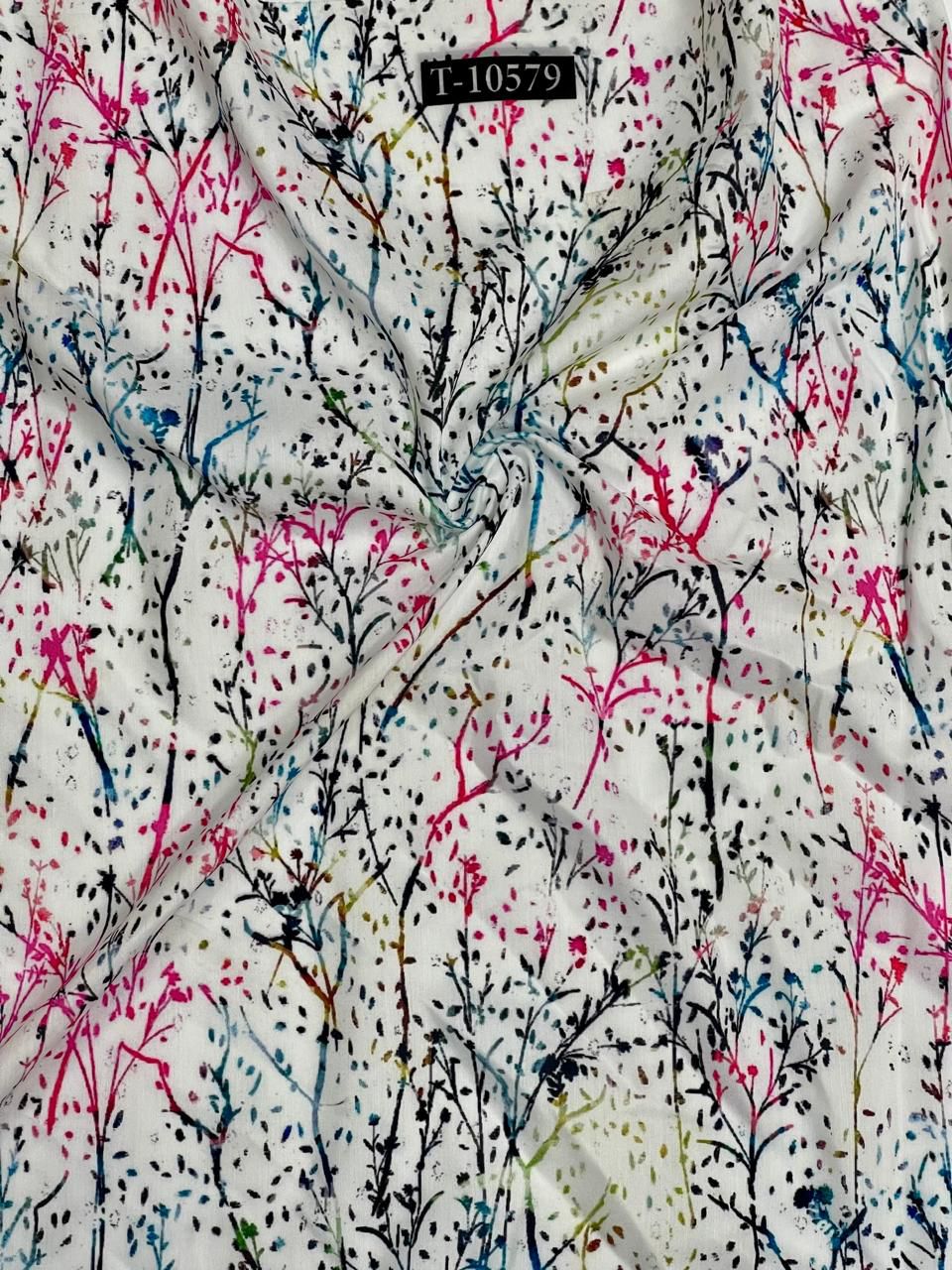 SUPER TRENDING ABSTRACT PRINT SEMI PURE MUSLIN