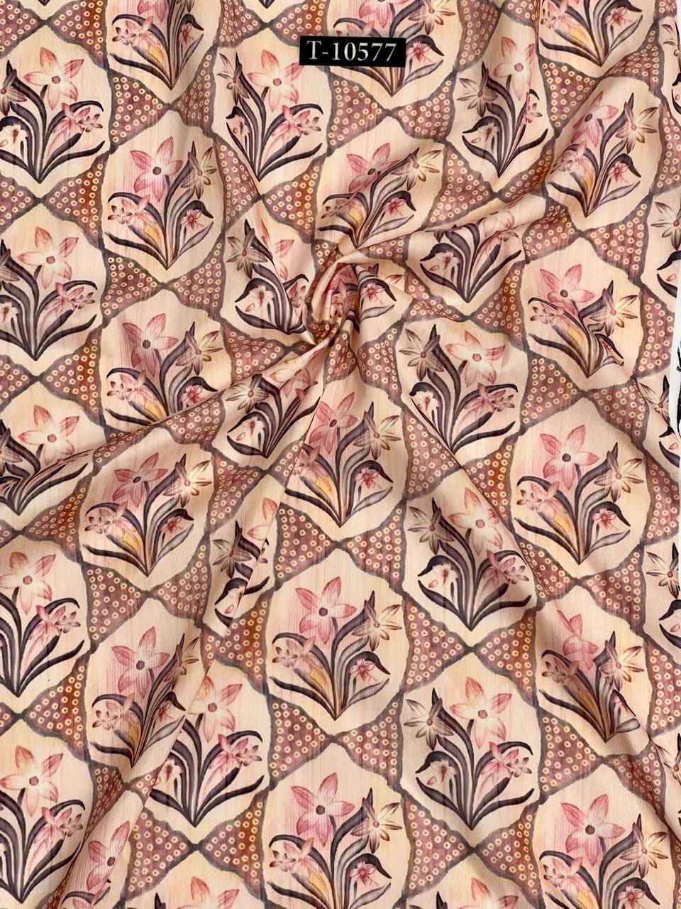 SUPER TRENDING ABSTRACT PRINT SEMI PURE MUSLIN