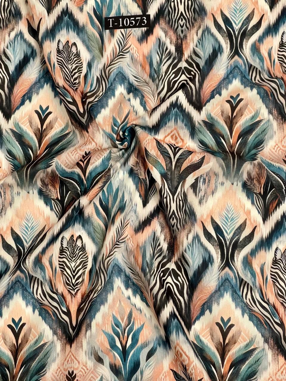 SUPER TRENDING ABSTRACT PRINT SEMI PURE MUSLIN