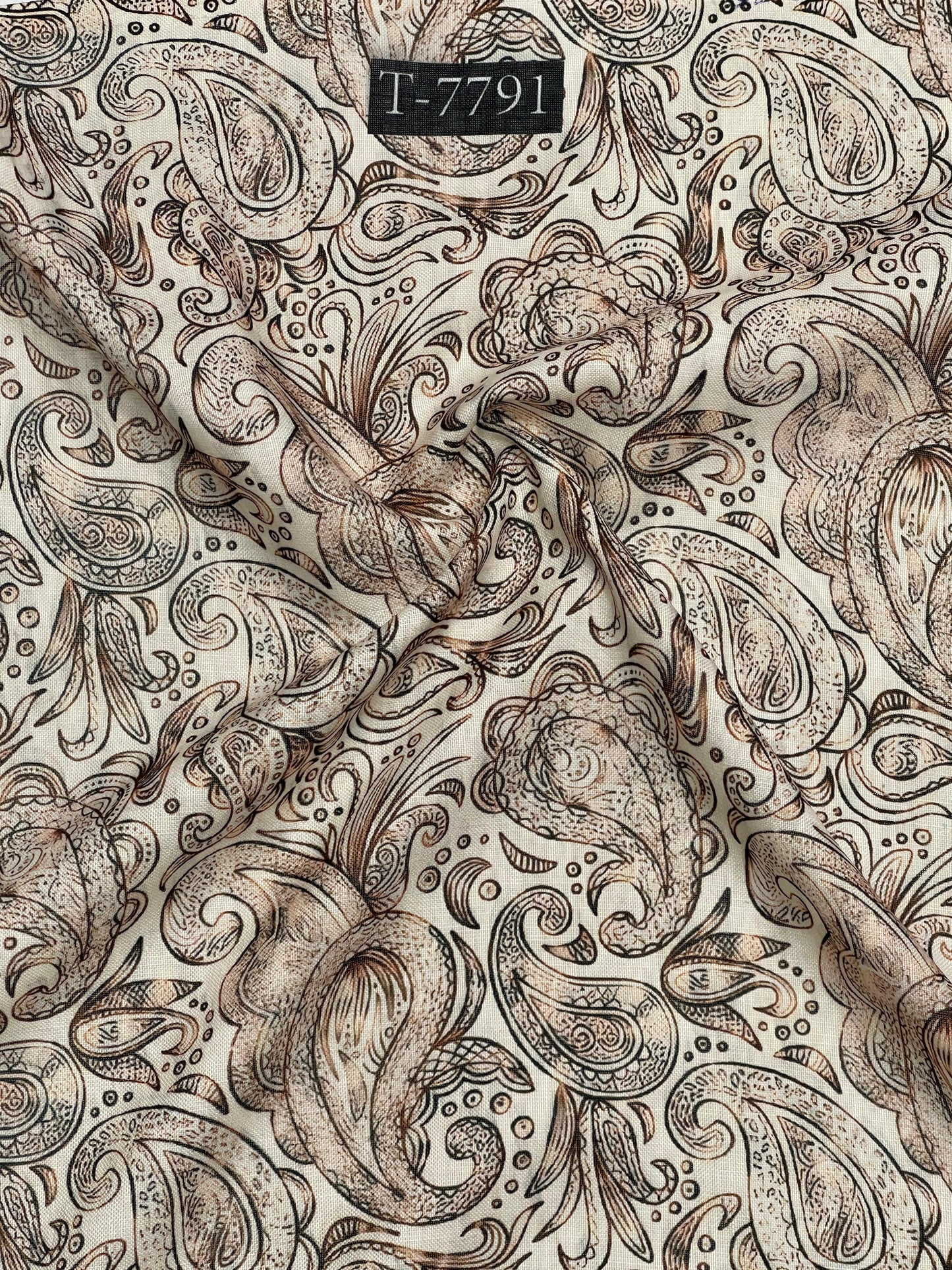 Swiss Cotton Linen Abstract Prints