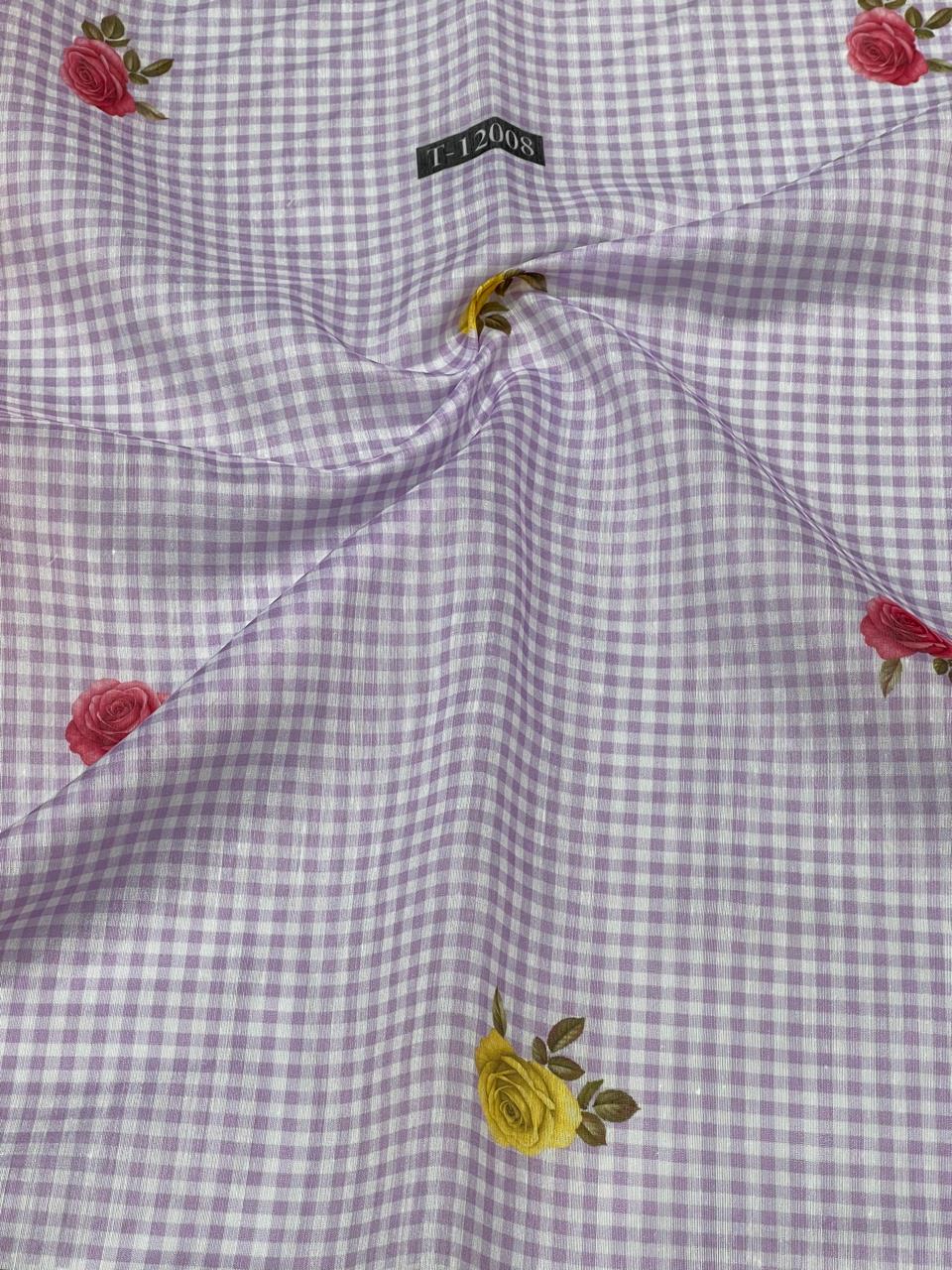 Rose Gingham Print