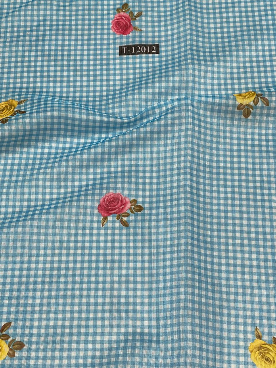 Rose Gingham Print