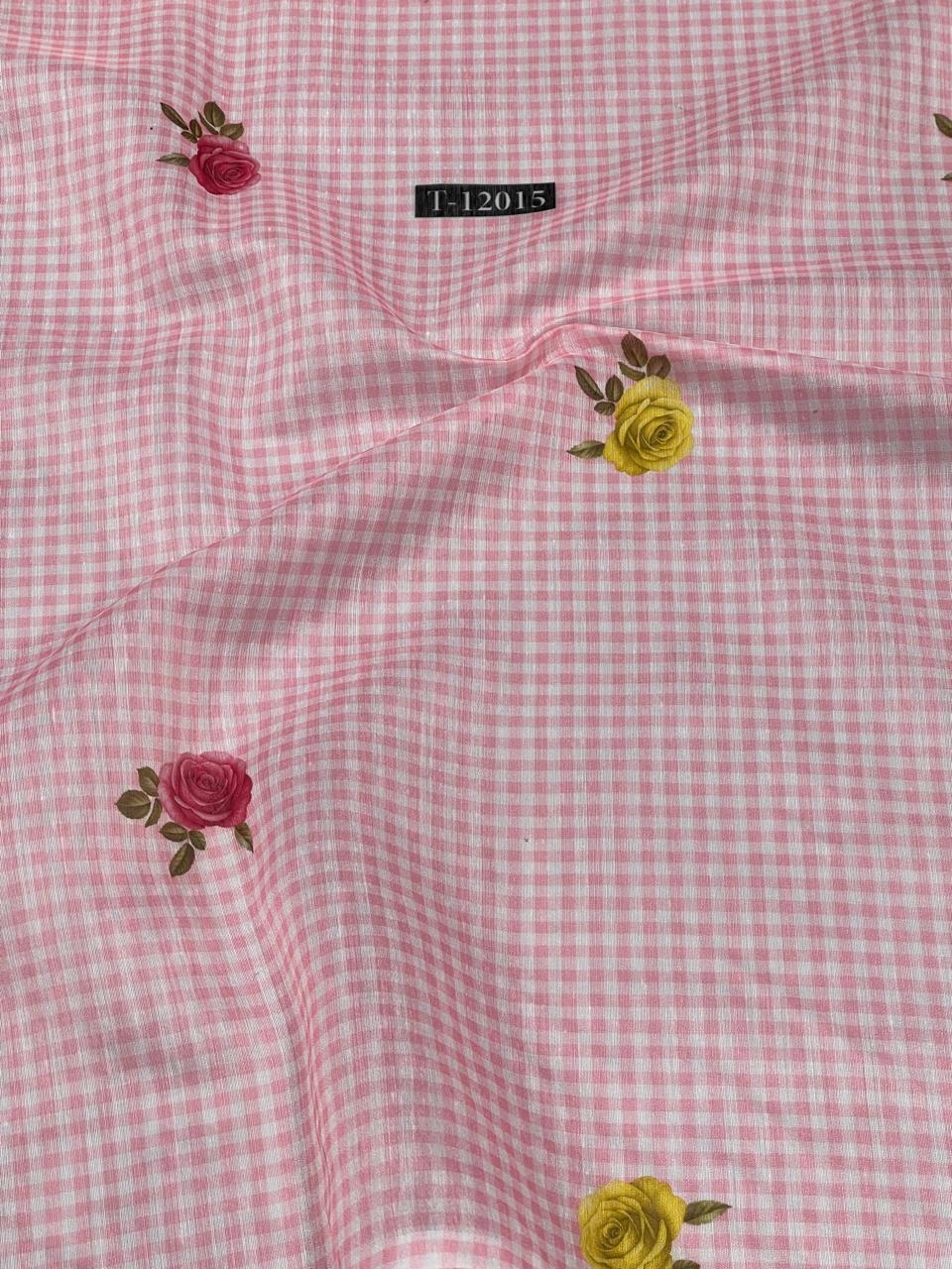 Rose Gingham Print
