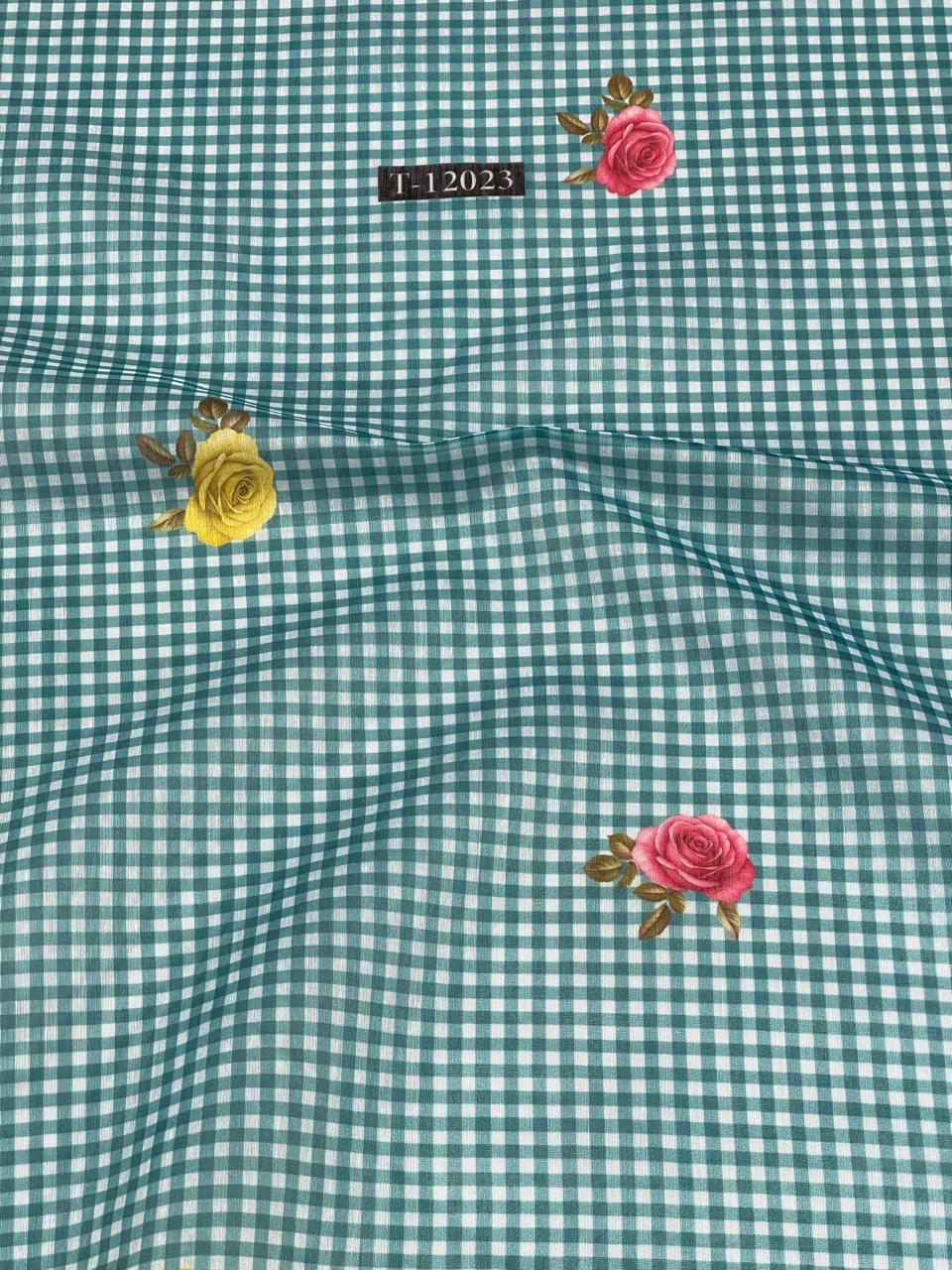 Rose Gingham Print