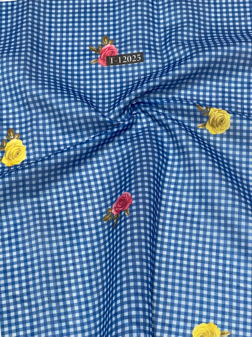 Rose Gingham Print