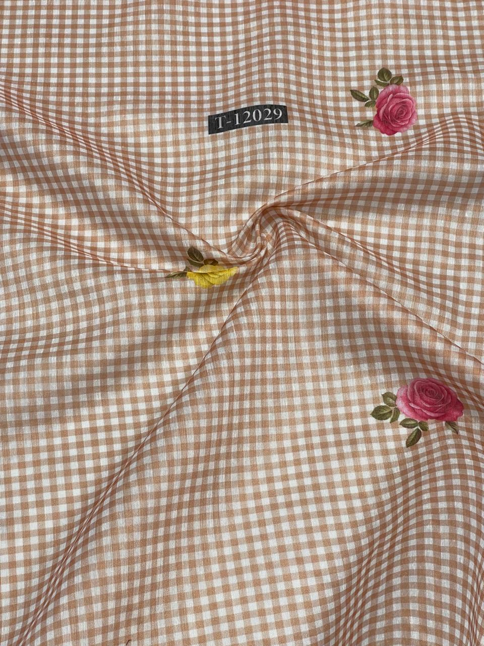 Rose Gingham Print