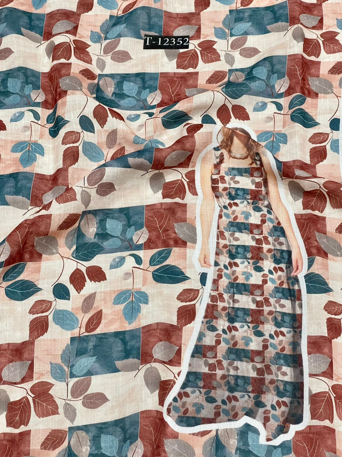 Summer Cool Linen Fabric With Abstract Designs