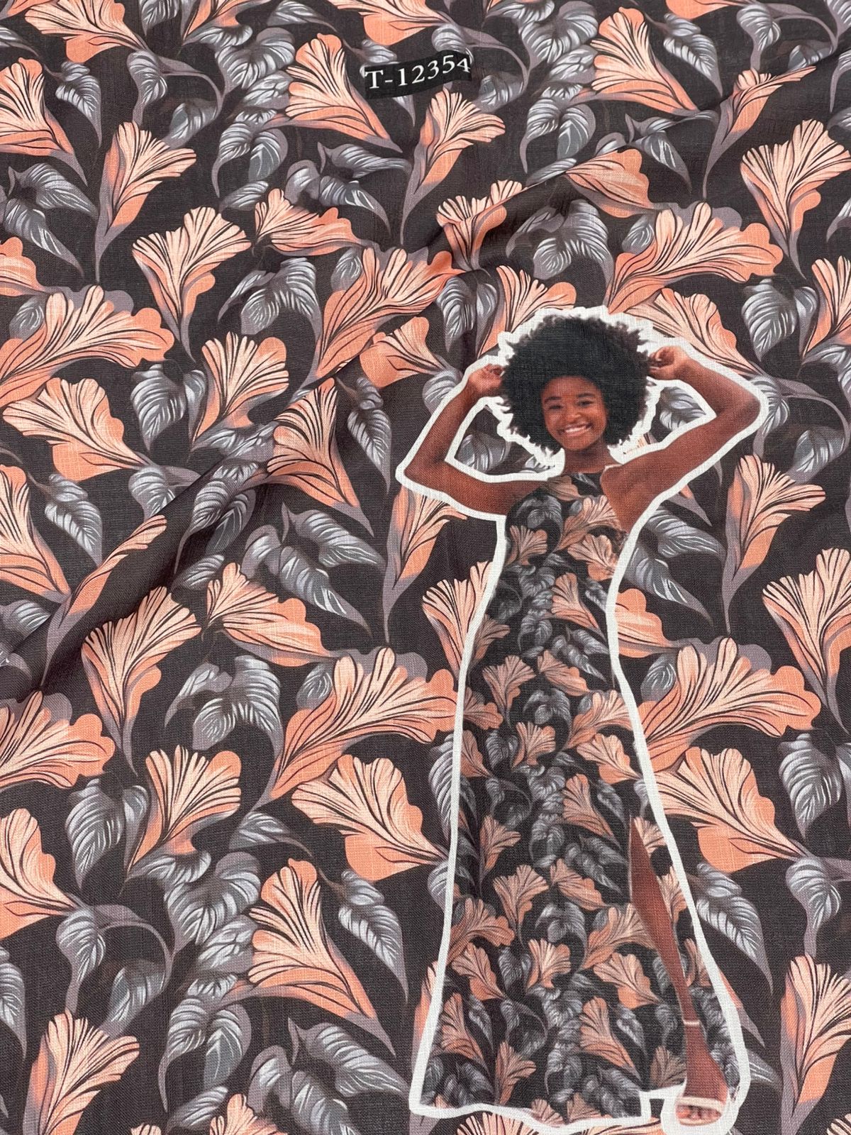 Summer Cool Linen Fabric With Abstract Designs