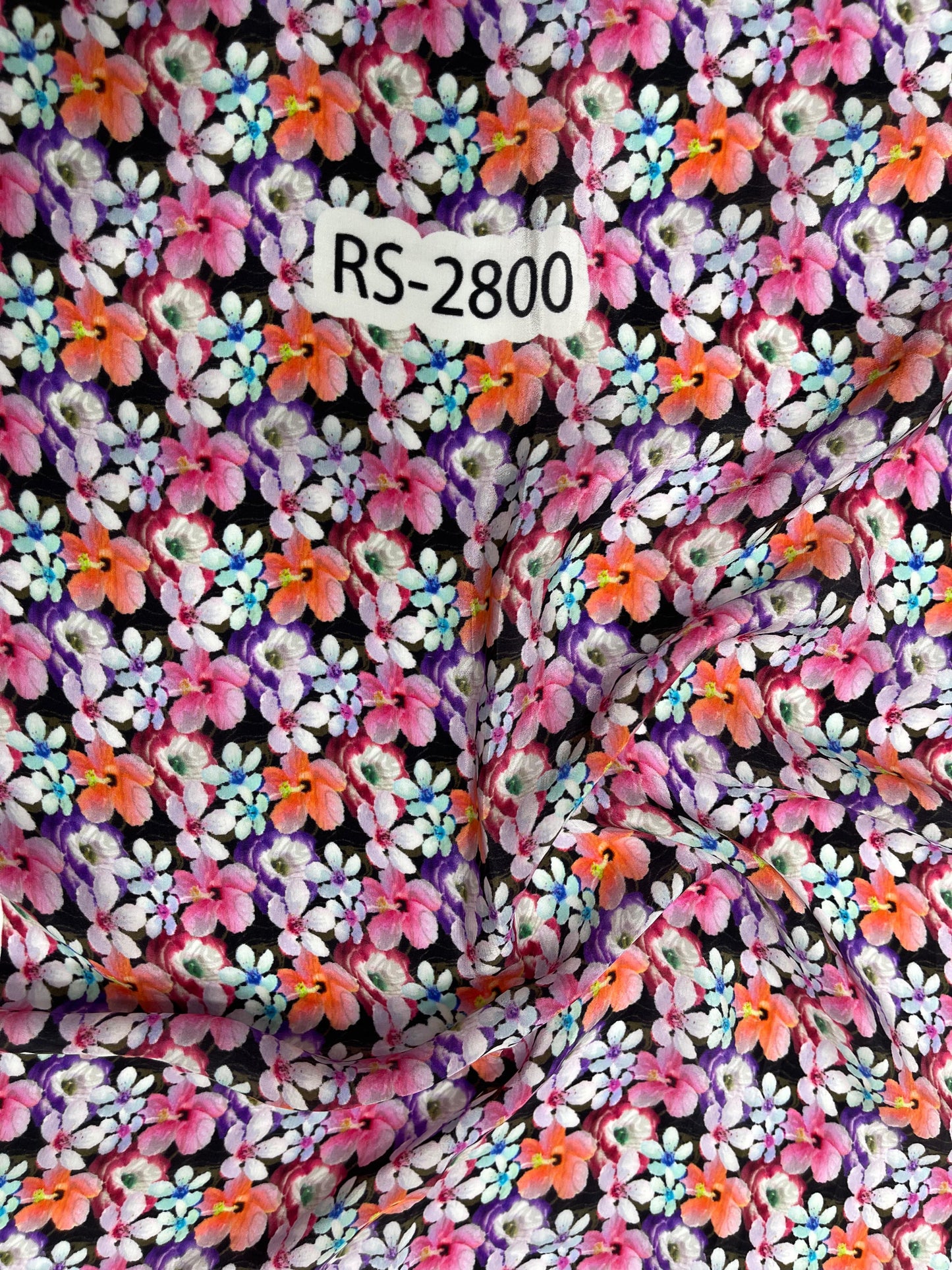 Pure Natural Crepe Floral Print Fabric