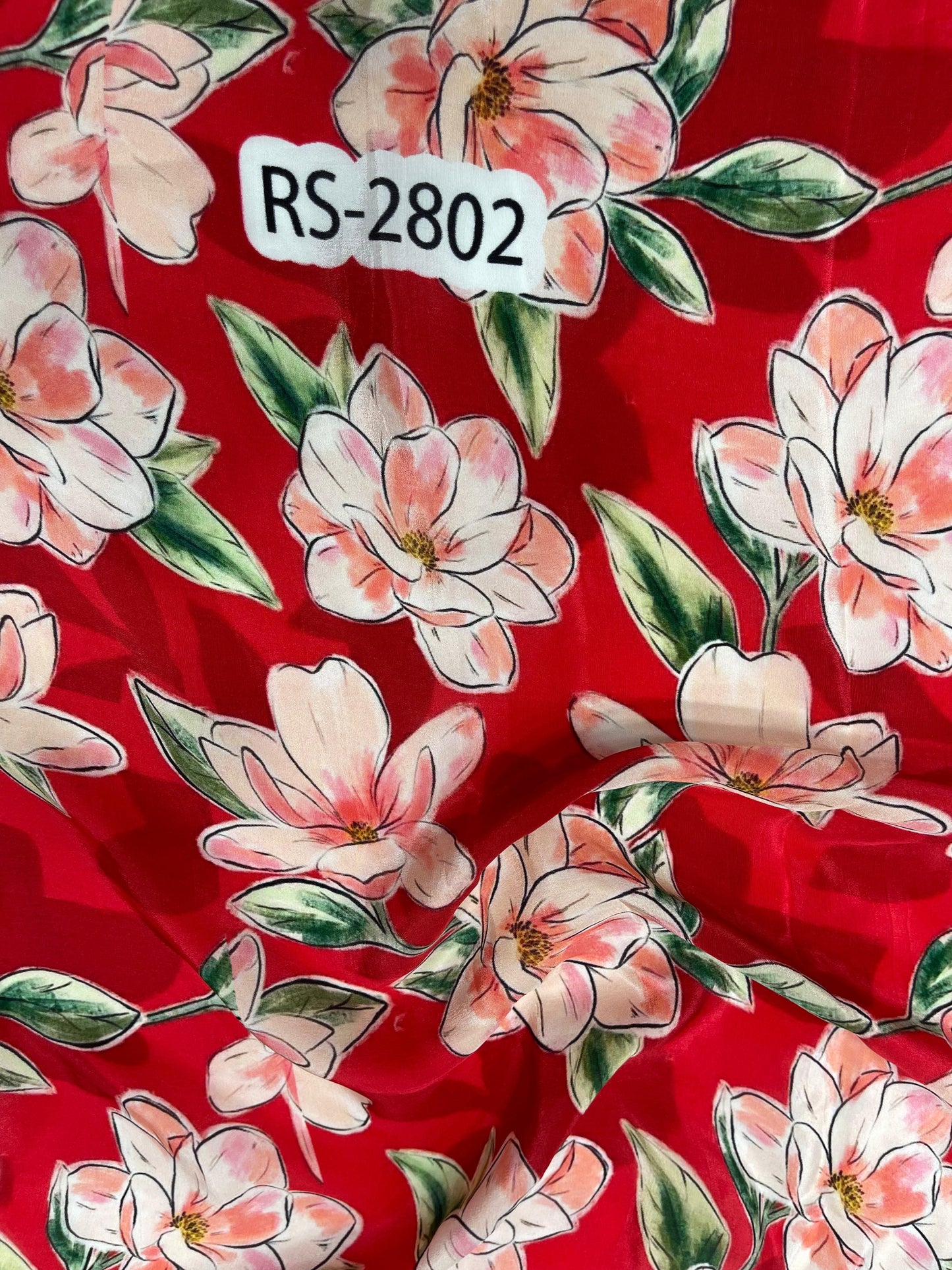 Pure Natural Crepe Floral Print Fabric
