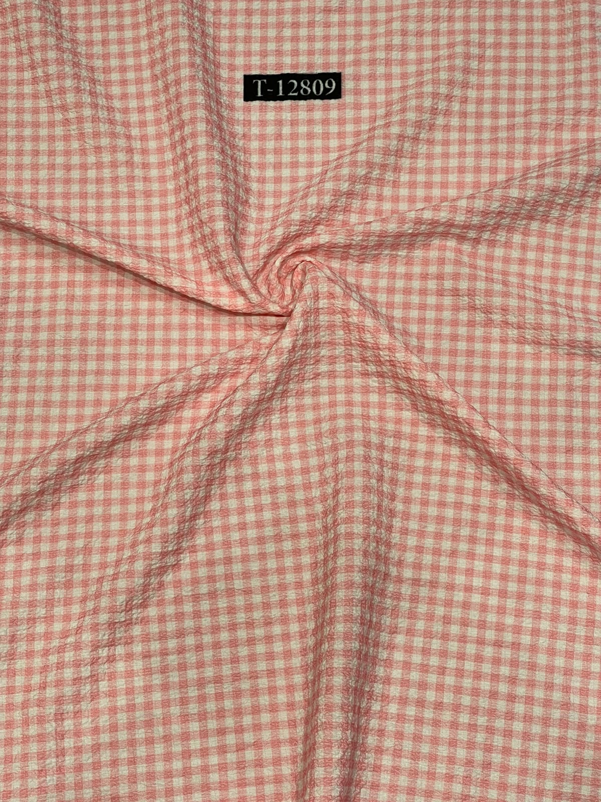 Textured Checks Print On Lyra Fabric