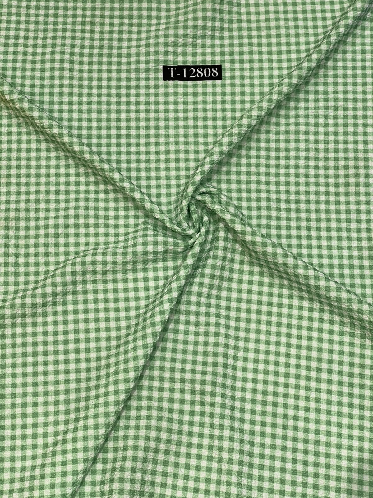 Textured Checks Print On Lyra Fabric