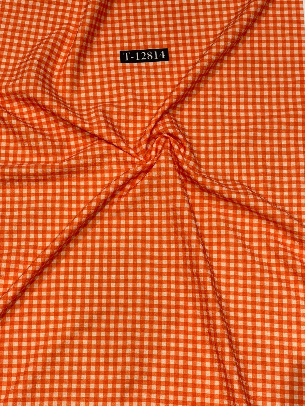 Textured Checks Print On Lyra Fabric