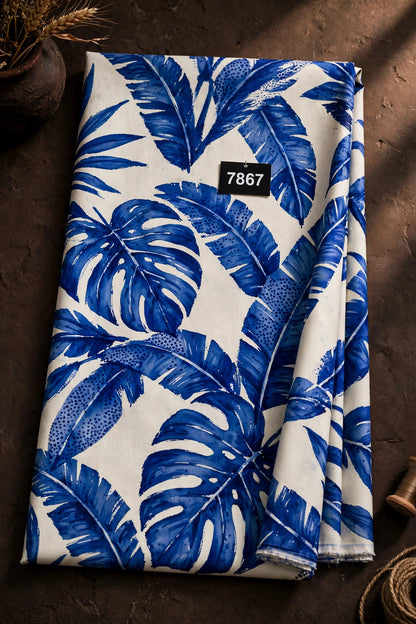 Wholesale 7867 Elegant Floral Prints On Pure Natural Crepe - PURE NATURAL CREPE | The Wardrobe Fabrics