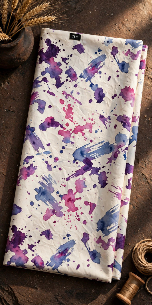 Wholesale 7871 Elegant Floral Prints On Pure Natural Crepe - PURE NATURAL CREPE | The Wardrobe Fabrics