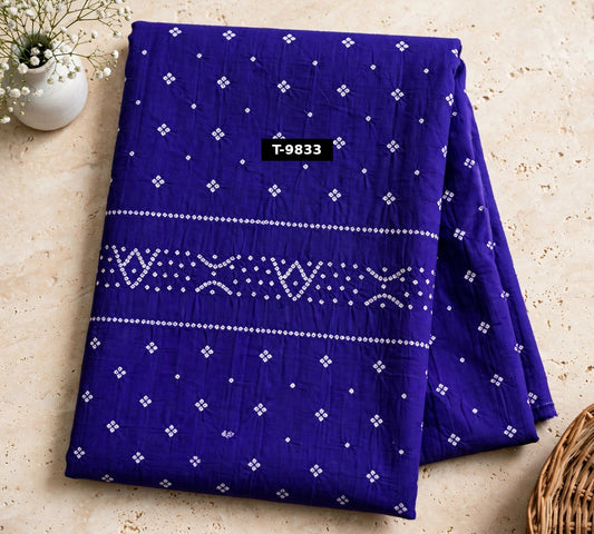 Wholesale T-9833 Bandhani Print On Muslin Fabric - MUSLIN | The Wardrobe Fabrics
