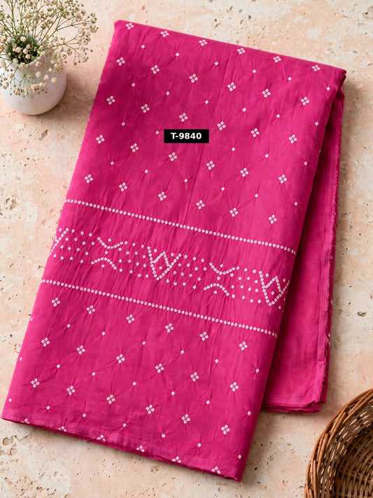 Wholesale T-9840 Bandhani Print On Muslin Fabric - MUSLIN | The Wardrobe Fabrics