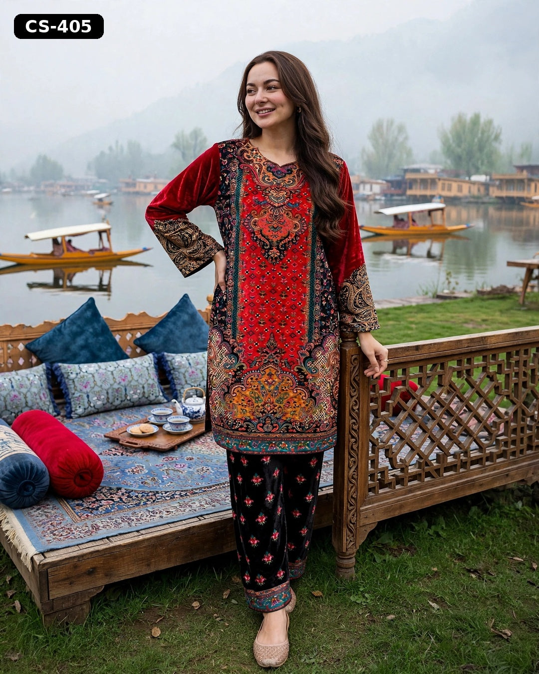 Wholesale Gulnar Velvet Co-ord Set | The Wardrobe Fabrics